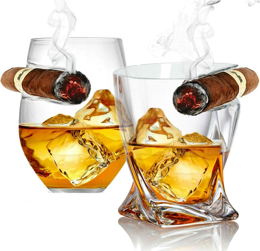 Godfellas Whiskey Glass with Habanos/Puros | (Set of 2)